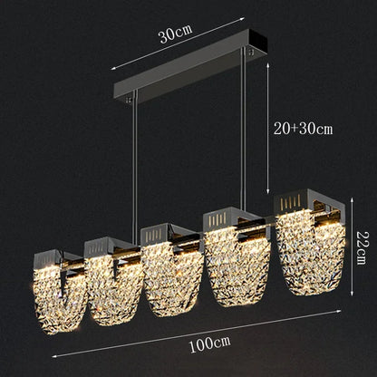 2025 New Home DecorationPendant Lights Luxury Crystal Living Room Chandelier Bedroom Pendant Lamp Ceiling Light  Indoor Lighting