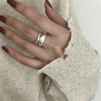 VENTFILLE 925 Sterling Silver Irregular Ring for Women Geometry Versatile Minimalism  Accessories Jewelry Gift Dropshipping