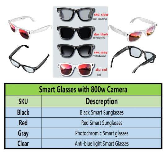 Trending Smart Sunglasses With 8MP 4K Camera Wifi Ai Translation Take Photos Videos Audio Music Smart Wearable Headset Glasses