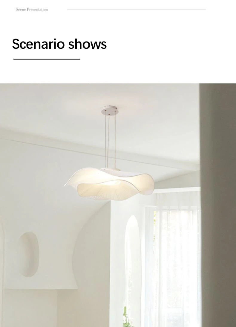 Nordic Modern Creative Restaurant Pendant Lamp Design Simple Lotus Leaf Hat Led Lights for Dining Living Room Bedroom Chandelier