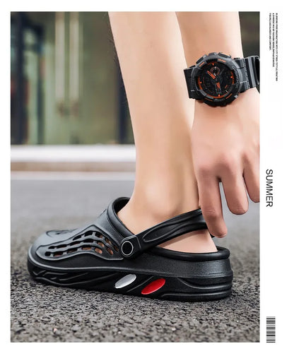 Summer Unisex Clogs Sandals Shoe Men Woman Hoof Thongs Stamp Garden Beach Big Size 36-49 Slippers for Men's Shoes Zapatos Hombr