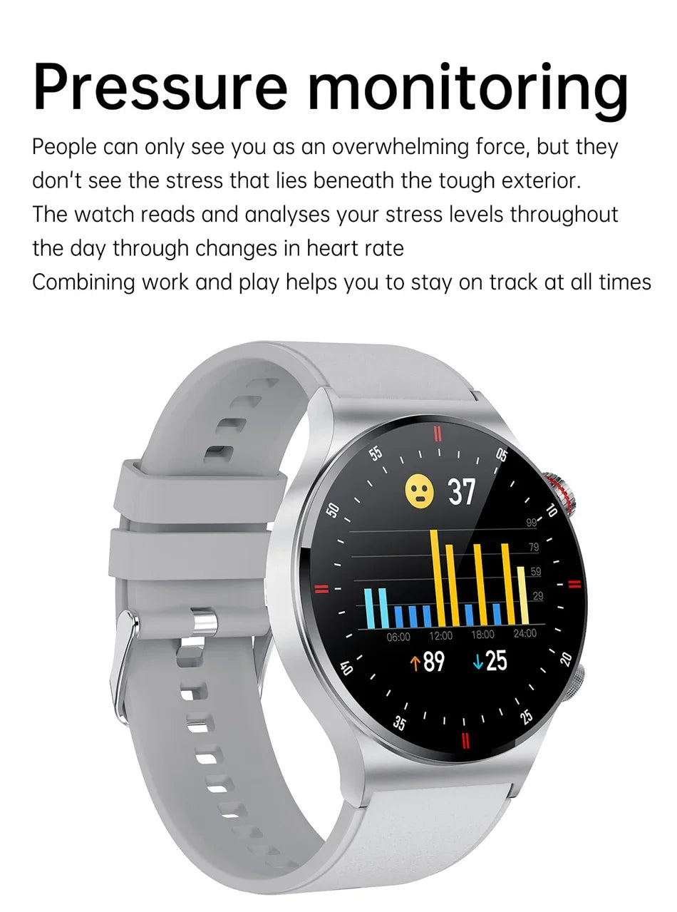 GPS ECG+PPG Bluetooth Call Smart Watch Men 2025 Sports Bracelet NFC Waterproof Custom Watch Face Men SmartWatch For IOS Android