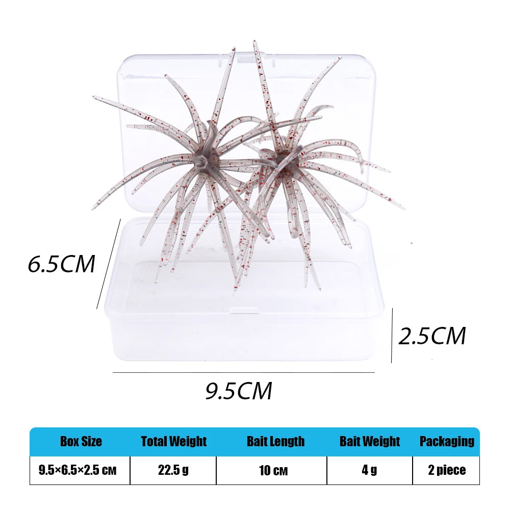 TREHOOK TPE Sea Urchin Soft Fishing Lure 9cm 4g 11cm 9g Silicone Bait for Bream Bass Pike Tilapia Winter Fishing