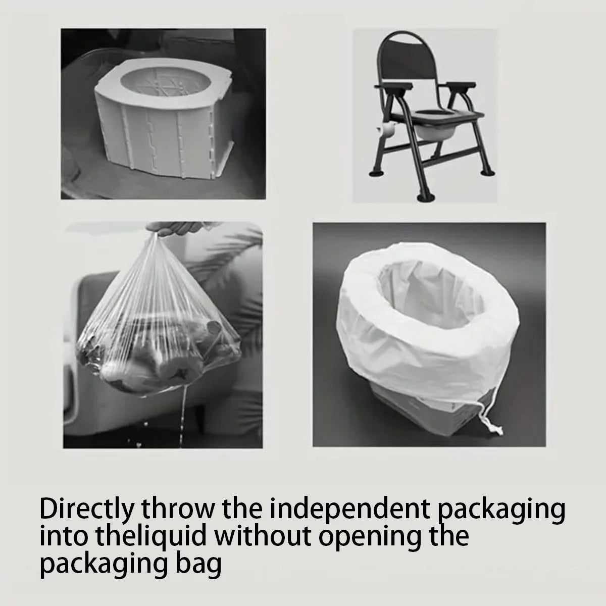 1-100 Pieces Portable Toilet Absorbent Gel, Camping Toilet Gel Powder, Odor-Control Urine Liquid Waste Gel, Eco Absorbent Gel.