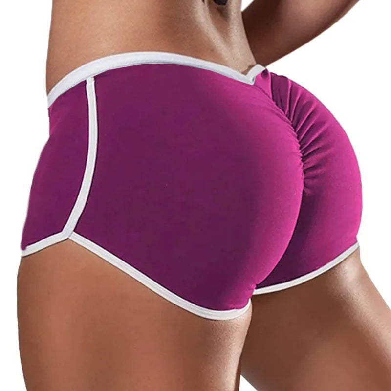 High Waist Sexy Women's Sports Shorts Athletic Gym Workout Fitness Yoga Leggings Briefs Solid Breathable Short Pants Female