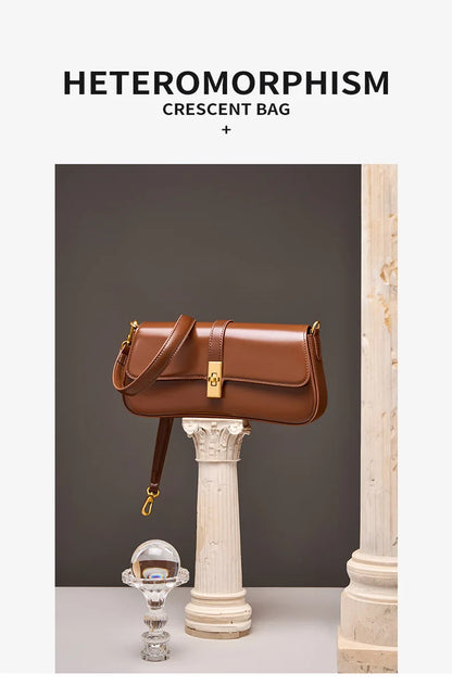 YANATARI Underarm Cowhide Genuine Leather Handbags Women Vintage Shoulder Bag Female Crossbody Bags Luxury High Quality 2025