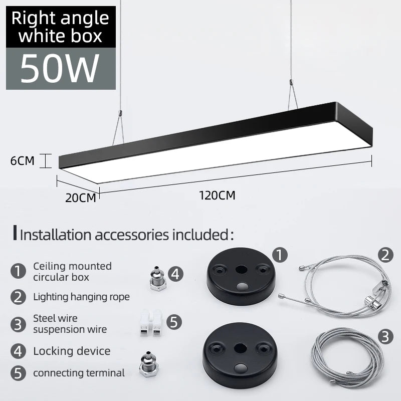 Large Energy-saving Pendant Lamp LED Ultra Wide Chandeliers High Bright Lighting Office Restaurant Home Living Room Lights LED