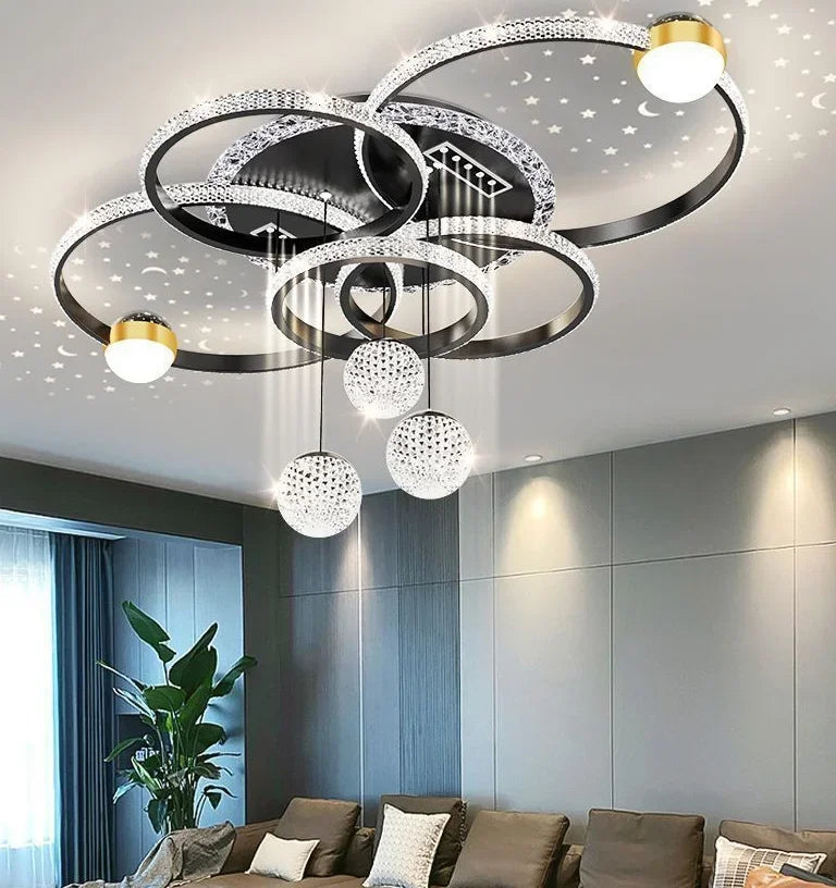 Modern Luxury LED Ceiling Chandeliers Lamps Design Creative Suspension Pendant Lights Home Decor Items Living Room Bedroom Villa