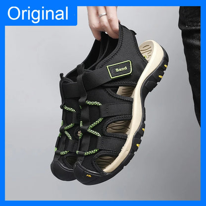 Mens Sandals Breathable Summer Outdoor Anti Slip Wear-resistant Soles Casual Shoes Youth Walking Lightweight Beach Wading Shoes