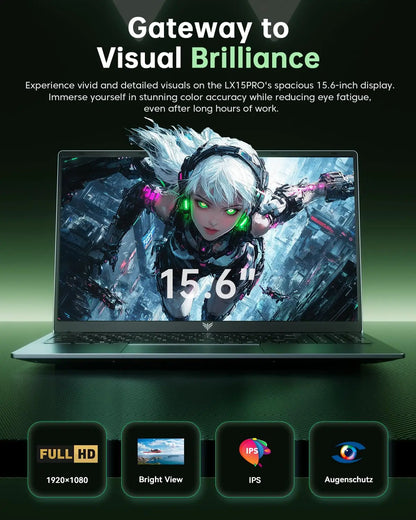 ACEMAGIC 15.6" FHD Laptop AMD Ryzen 7 5700U 16GB DDR4 512GB SSD Windows 11 Pro Lightweight for Gaming Notebook Business Student