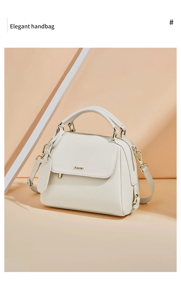 FOXER 2026 Fashion Women's Handbag Cow Leather Lady Shoulder Bag Light Luxury Crossbody Bag for Daily & Commute