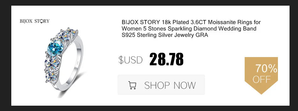 BIJOX STORY 1 CT Moissanite Pendant For Women Simulated Diamond Necklace S925 Sterling Silver Jewelry Girl Valentine's Day Gift