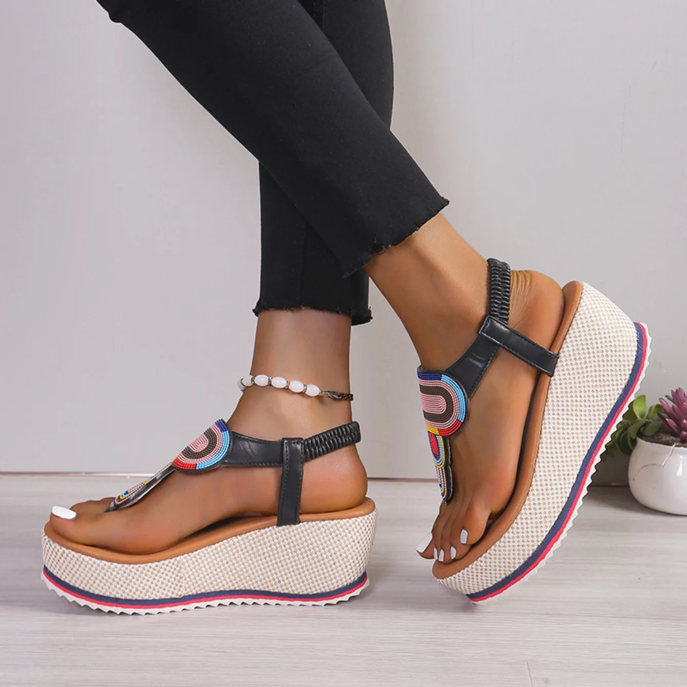 Women Sandal 2024 New Summer Fashion Shoes for Women Plus Size Open Toe Wedges Sandals Women Luxury Designer Platform Sandals