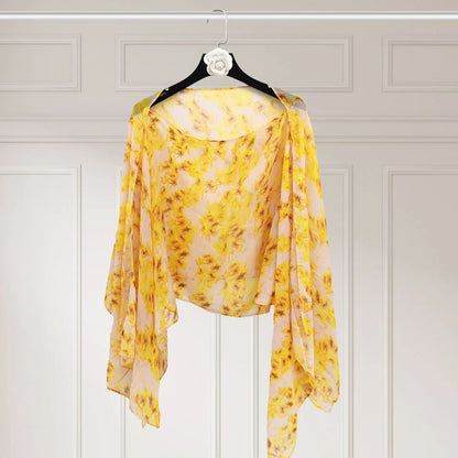 Fashion Women Summer Chiffon Shawl Scarf Lady High Quality Wrap Light Weight Stole Travel Cloak Floral Print Bikini Cover