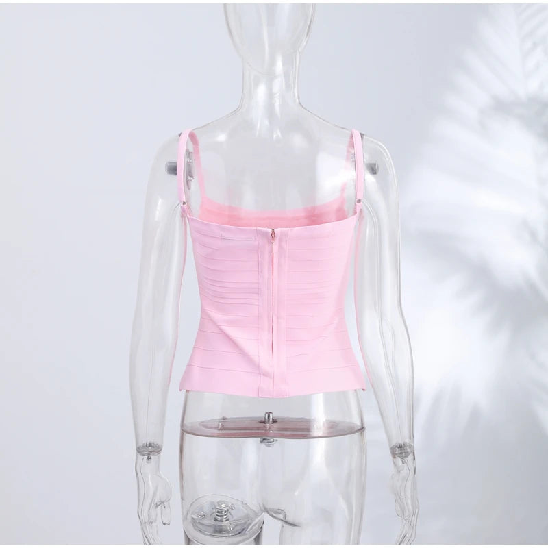 Sexy Women's Knit Ribbed Sling Tops Slim Sleeveless Backless Female Cropped Vest 2026 Spring Summer Lady Beach All-match Corset