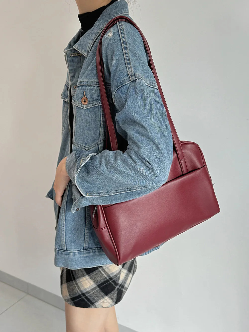 CGCBAG Vintage Designer Luxury Women Tote Bag Casual Lage Capacity Female Shoulder Bag High Quality PU Leather Ladies Handbags