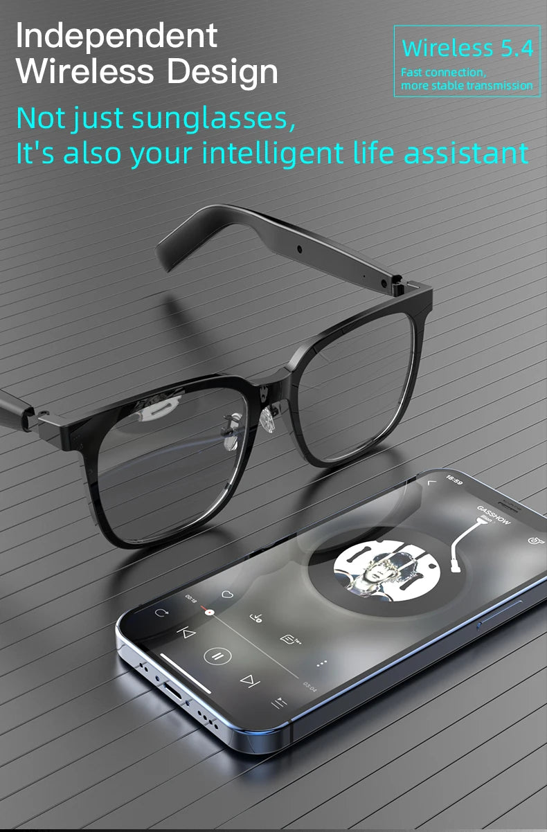 2-in-1 Smart Glasses With Magnetic Lenses Versatile, Clear Vision Enhanced Comfort TWS SG18pro