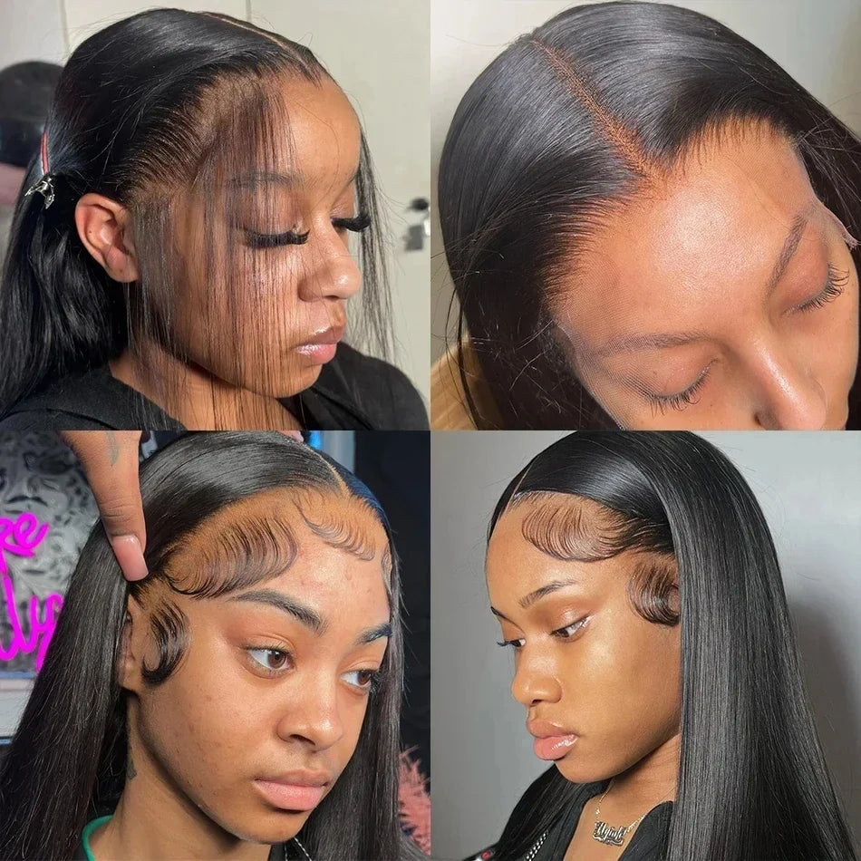 40 42 Inch Straight Lace Front Wigs Human Hair 360 Full Lace Wigs For Women Brazilian Pre Plucked 13x4 13x6 Hd Lace Frontal Wig