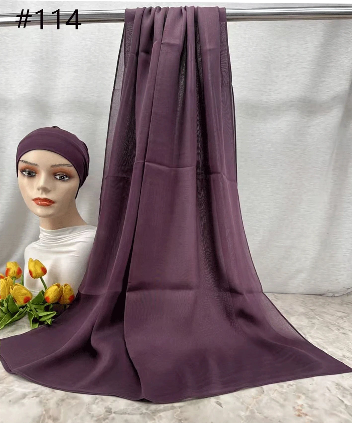 110colors Modal Hijab with Modal Undercap Set Basic Stretchy Pullover Headscarf Thin Breathable Sunscreen Head Wrap Hijabs Scarf