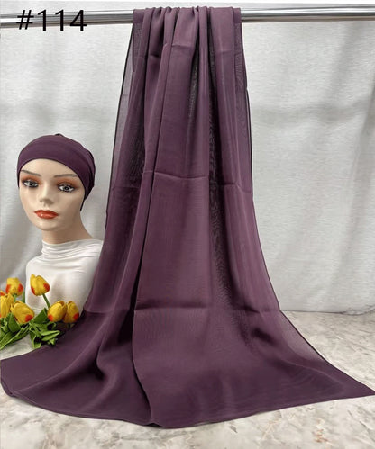 110colors Modal Hijab with Modal Undercap Set Basic Stretchy Pullover Headscarf Thin Breathable Sunscreen Head Wrap Hijabs Scarf