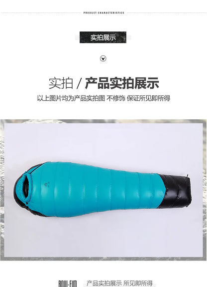 Winter Camping Sleeping Bag 800+FP Goose Down Ultralight Warm Sleeping Bag Outdoor Hiking Lightweight Waterproof Dleeping Bags