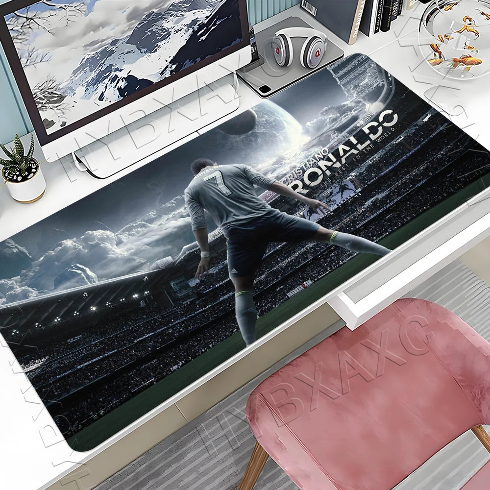 CR7 Football Star R-Ronaldo Mouse Pad Cartoon Lockedge Large Gaming Pad Computer Gamer Keyboard Mat Desk Mousepad PC Desk Pad
