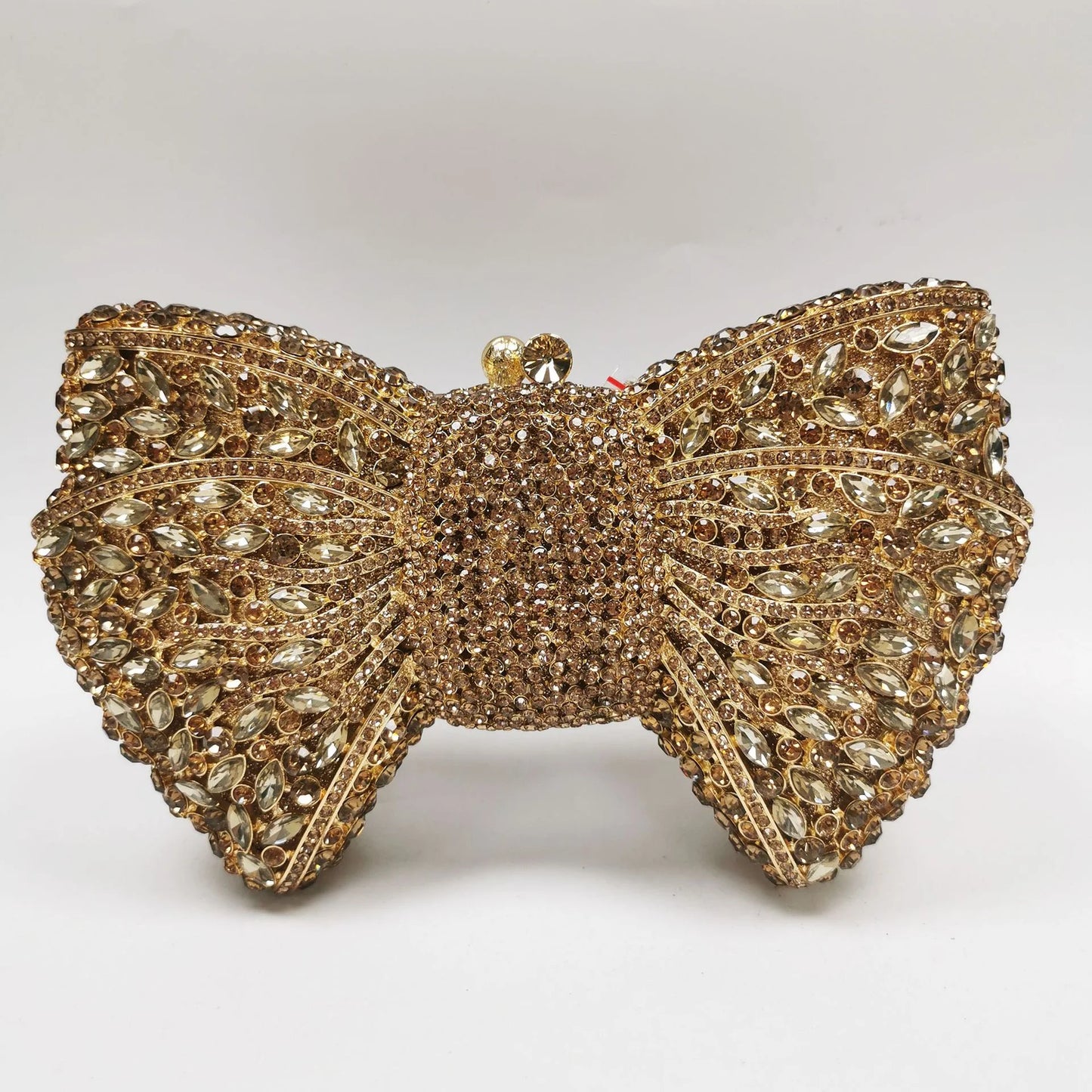 XIYUAN Silver White Rhinestone Evening Bag Muti-color Bow Diamond Clutches Wedding Party Purse Female Luxury Bridal Handbag Gift