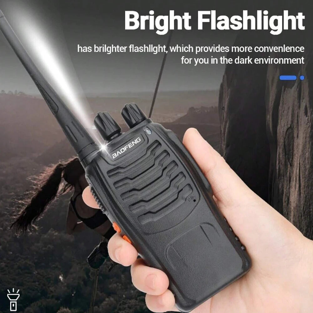 2/4/6pcs Baofeng BF-888S Wholesale Original 3-5km Long Range Walkie Talkie 16CH UHF 400-470MHz USB/EU/US Portable Two Way Radio