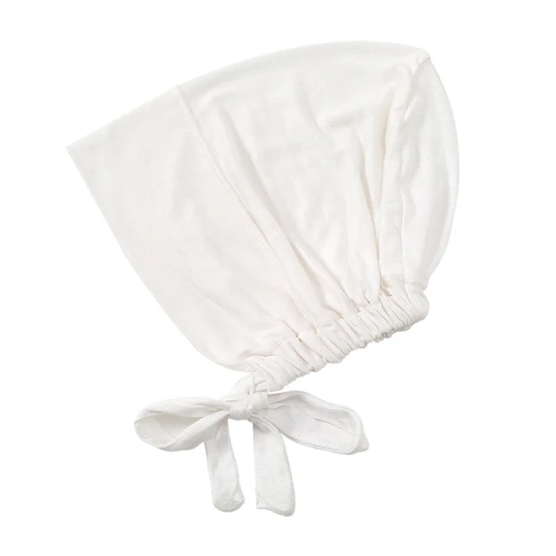 Adjustable Tie Hijab Undercap Soft Modal Bonnet Cap for Muslim Women Stretchy Breathable Inner Head Cover Prayer Wear Accessory