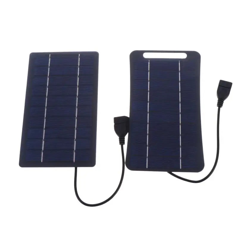 [J] 2W Solar Charger Portable W/USB-C Fast Charging For Phone Power Banks Camping Hiking Emergency Power Supply
