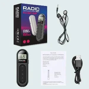 Rechargeable Portable FM Radio Pocket Digital Radio,Transistor Walkman Small Radio On Batteries for Hiking Walking