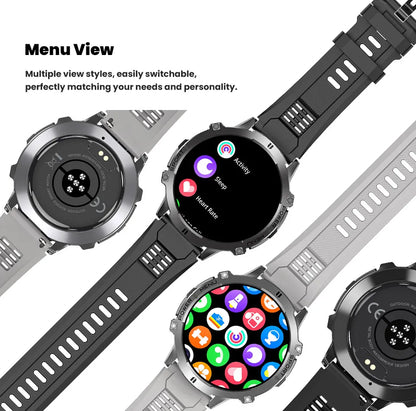 2026 New Military TANK X3 1000mAh Battery Smart Watch Men 10ATM Waterproof Swim GPS Path 1.75" AMOLED HD Call Sports Smartwatch
