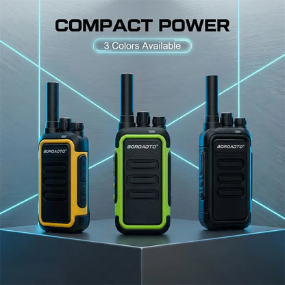 Long Range Walkie Talkie 2 Pack UHF 400-470MHz Portable Two Way Radio VOX USB   For Hotel Business Outdoor Camping Hiking