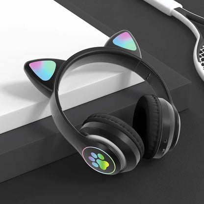 Cat Shaped Wireless Bluetooth Earphones Handsfree Earbuds with Microphone for All Phones Fashion Headphoens Game Headset