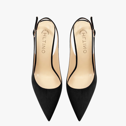 Women's Heeled Sandals New Black Suede Pointed Toe Stiletto Pumps Luxury Gladiator High Heels Elegant Sexy Party Wedding Shoes