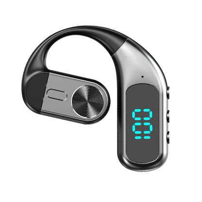 Wireless Bluetooth-compatible Headset Digital Display Bone Conduction Concept Business Ear-mounted Earphones