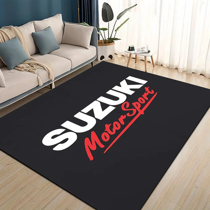 Suzuki Motorcycle Large Carpet Rug for Home Living Room Bedroom Sofa Doormat Decor Kids Play Area Non-slip Floor Mat Decoration
