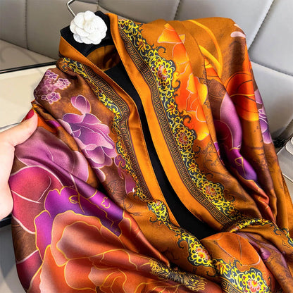 Luxury Brand Women Summer Scarves Shawls Wraps Soft Female Beach Yellow Stole Bandanna Foulard Muffler Scarf