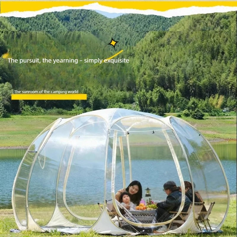 Transparent Bubble Tent for Winter Camping,Insulated Windproof Geodesic Dome Tent with Stargazing Skylight,Outdoor Glamping Tent