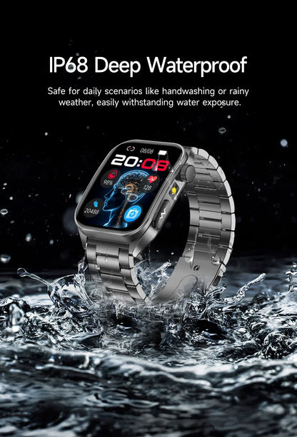2026 New 650nm Laser Medical Grade Health Smartwatch Men ECG Blood Pressure Lipid Bluetooth Call Smart Watch For Android IOS