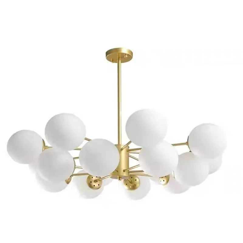 Modern Lustrous Glass Chandelier Ceiling Light Elegant Indoor Lighting for Living Room Dining Room - Luxury Room Decoration