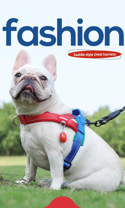 Dog Harness No Pull Saddle-Style Small Medium Dogs Walking No Choke Bichon Outdoor Safety Reflective Vest Pet Chest Harness