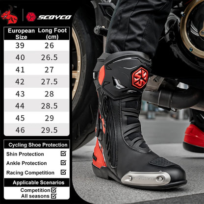 Motorcycle Racing Motorcycle Track Riding Boots Anti Slip And Anti Fall Professional Motorcycle Riding Protective Shoes