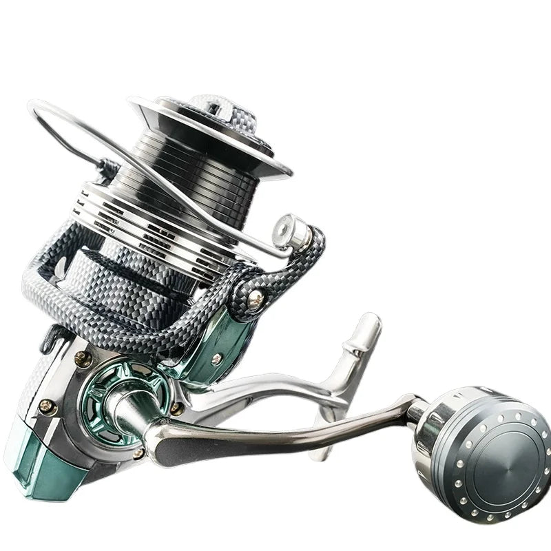 Diao De Lai Spinning Fishing Reel Opt 5000 12000 Full Metal Snake Pattern Long Cast Anchor Fishing Line Reel For Adult Anglers