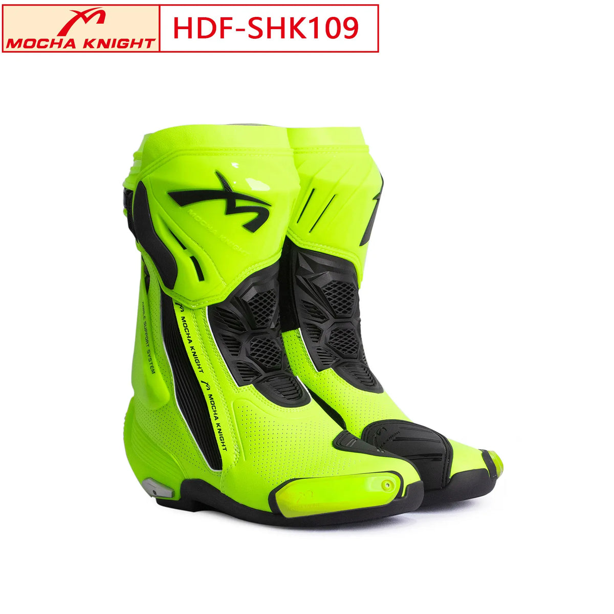 MOCHA Off-Road Riding Boots Ankle & Shin Impact Protection Non-Slip Wear-Resistant Sole for Track Enduro Competitive Riding