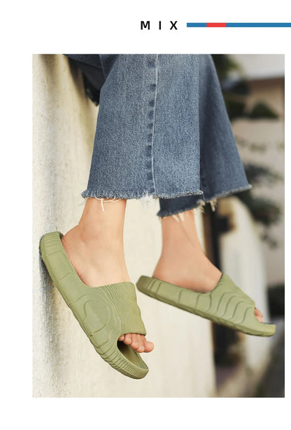 Summer Lightweight Beach Slides For Men Women Non Slip Soft Sole Solid Color Casual Sandals Couple Outdoor Slippers