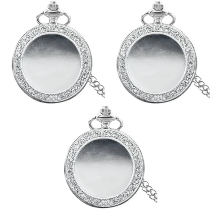 Retro Charm Neutral Fashion Textuable Quartz Pocket Watch Steampunk Men's and Women's Necklace Pendant Gift