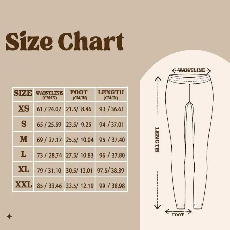 Women Mid‑Rise Fleece Lined Leggings Western Floral Print Warm Elastic Cowgirl Style Long Pants