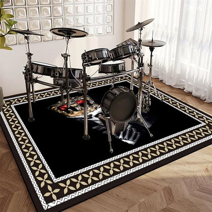 Vintage Sound Absorbing Stage Carpet Mat Rugs for Soundproofing Bass Drums Snare Electronic Jazz Musical Floo