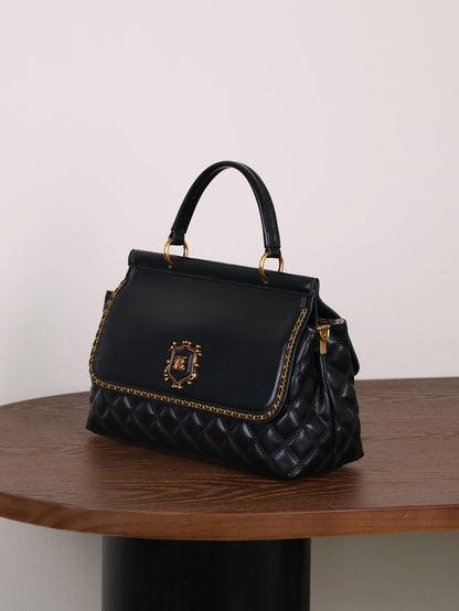 2026 Niche Design Fashion Luxury Ladies Handbag Commuter Large-Capacity Multi-Functional Double Bread Rhombic Embroidery Thread